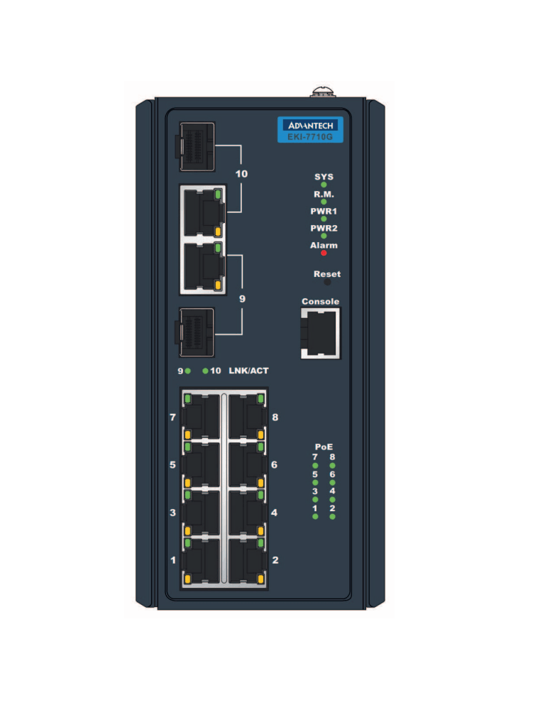 BOSCH M_PRAES8P2S - Switch Ethernet / 8xPoE / 2xSFP