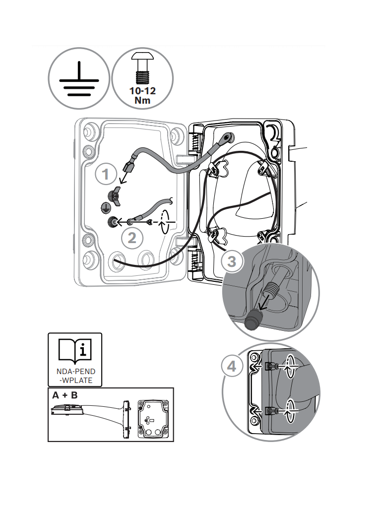 BOSCH V_NDAPENDWPLATE - Placa de montaje para NDA-7100-PEN/PENF