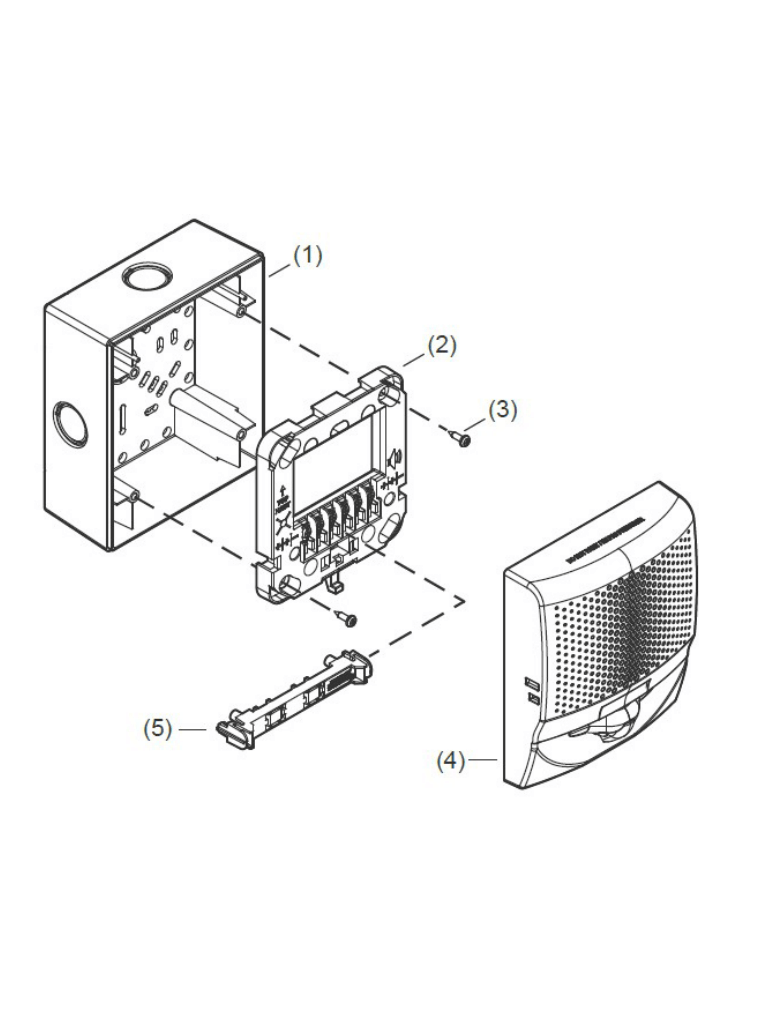 KIDDE F_EG4SVRF - Altavoz con Strobo Montaje en Muro / Rojo / FIRE
