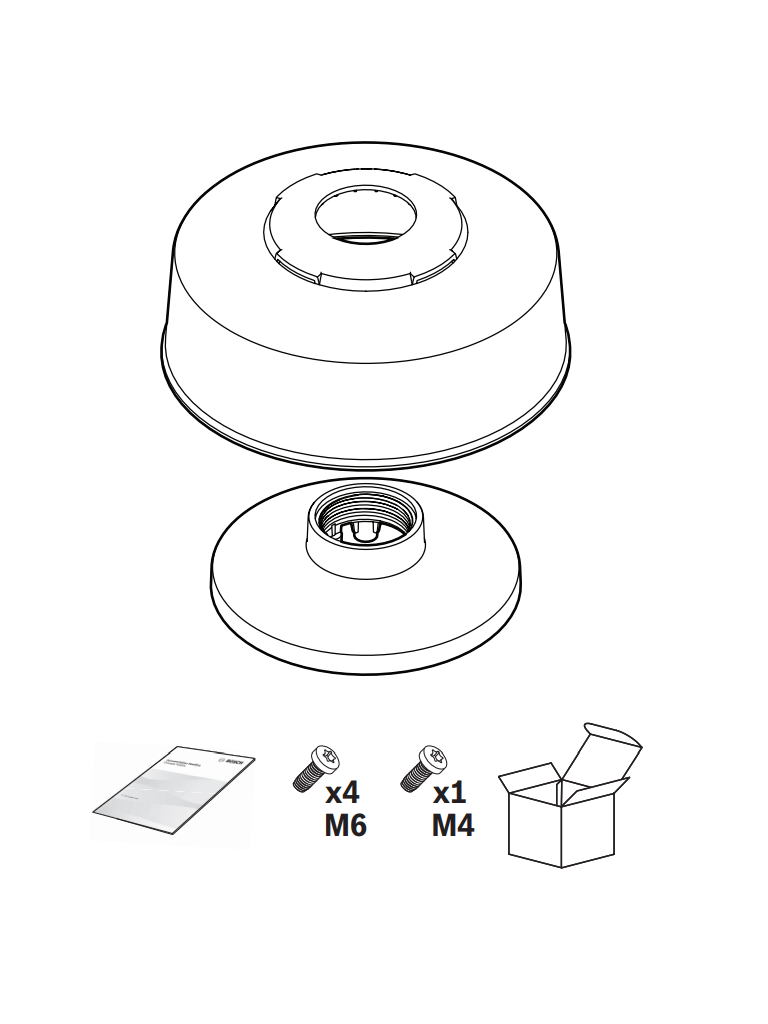 BOSCH V_NDA5080PIPW - Placa de Interfaz Colgante 148mm con Tapa