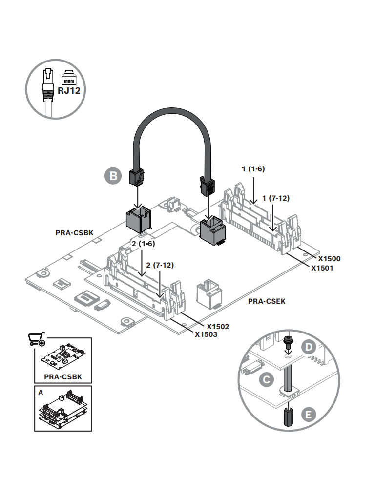 BOSCH M_PRACSEK - Kit de Extensión de Estación de Llamada / PRAESENSA