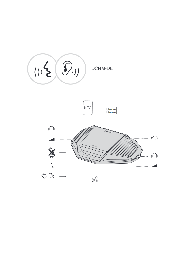 BOSCH M_DCNMDE - Dispositivo de debate con pantalla táctil 4.3" /  Lector NFC