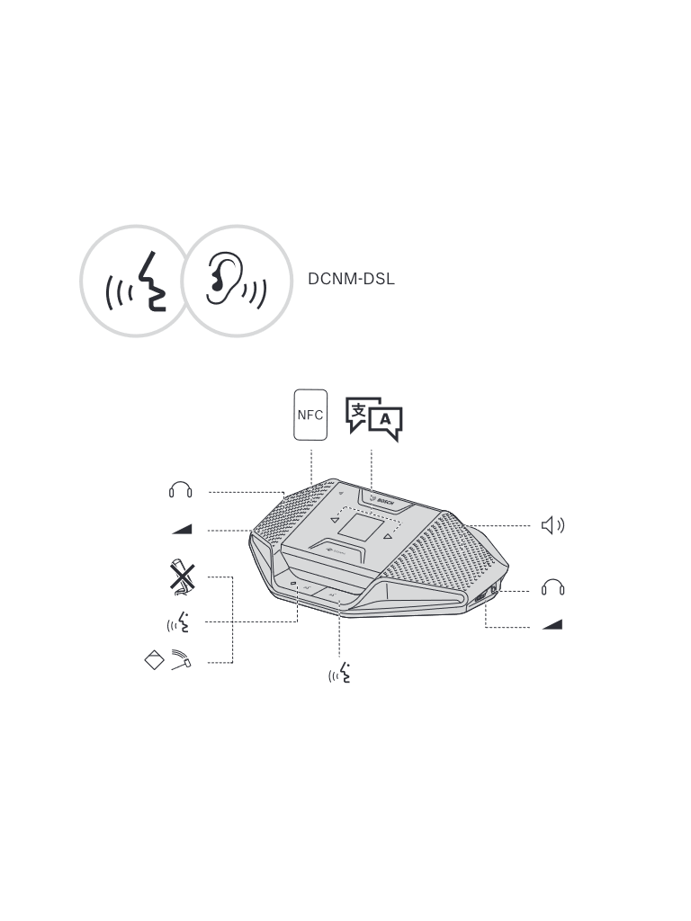 BOSCH M_DCNMDE - Dispositivo de debate con pantalla táctil 4.3" /  Lector NFC