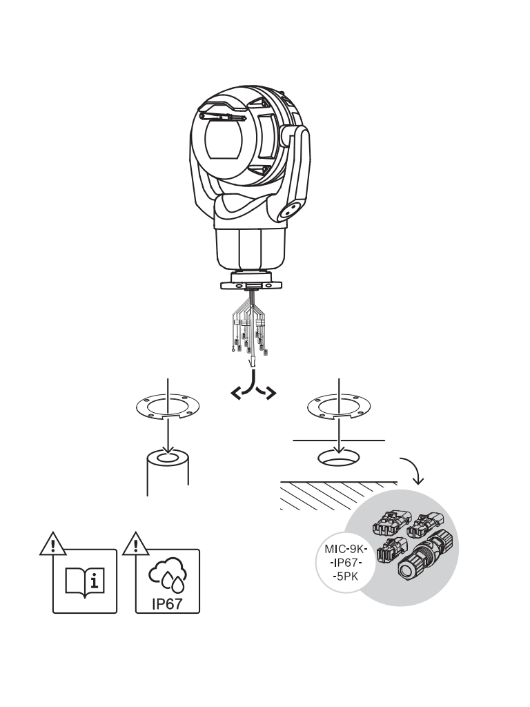 BOSCH V_MIC7504Z12WR - PTZ 8MP 12x IP68 mejorado / Blanca / MIC / IP ultra 7100i