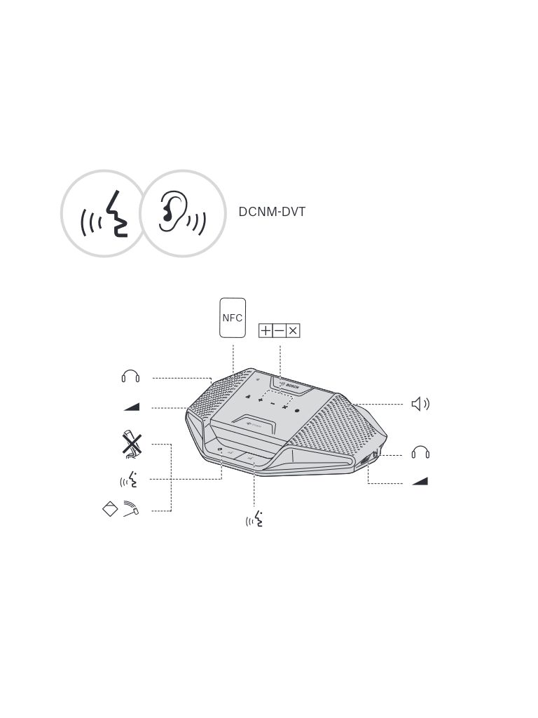 BOSCH M_DCNMDE - Dispositivo de debate con pantalla táctil 4.3" /  Lector NFC
