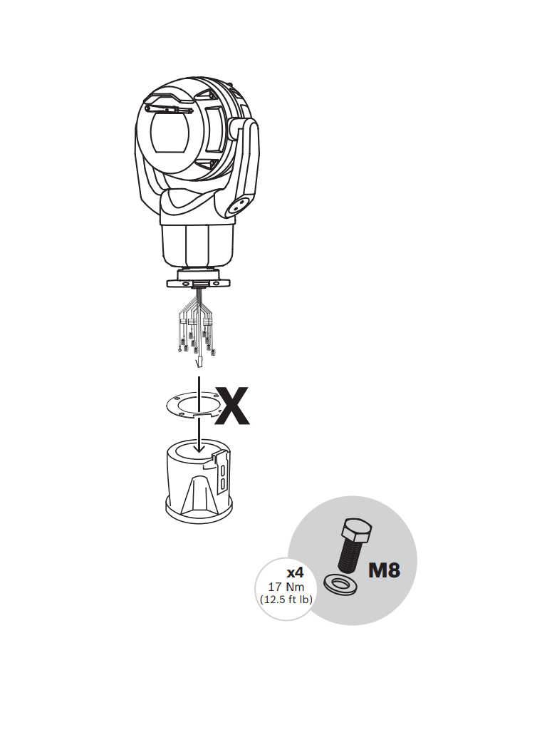 BOSCH V_MIC7504Z12WR - PTZ 8MP 12x IP68 mejorado / Blanca / MIC / IP ultra 7100i
