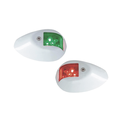 Set de Luces de Navegación Verticales Rojo / Verde con Carcasa en Color Blanco para Embarcaciones a Motor de Menos de 20 Metros
