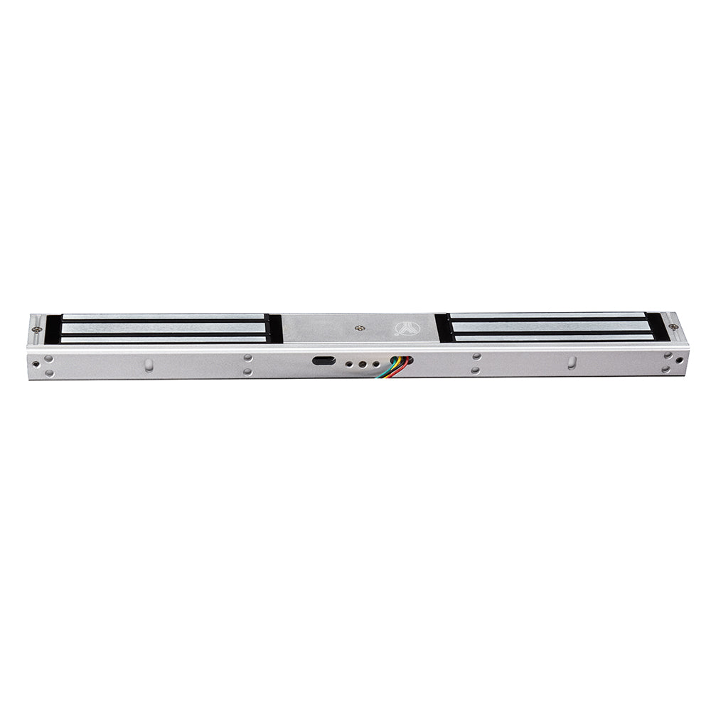 YLI YM180NDLED - Cerradura Magnética Doble con Indicador Led para Control de Acceso / Interior / Fuerza de Sujeción 180 Kg o 350 Lbs por lado / Compatible con Soporte MBK180NDZL y MBK180U