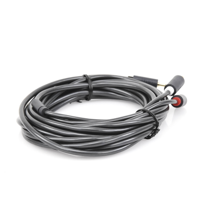 Cable Adaptador de 3.5mm Macho a 2 RCA Macho / 5 Metros (16.40 Pies) / Color Gris / Blindaje Múltiple / ABS / Alta Calidad