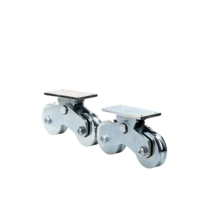 Rueda Doble de 12 cm / Capacidad Para Puertas de hasta 1200 kg / Canal Tipo "U"