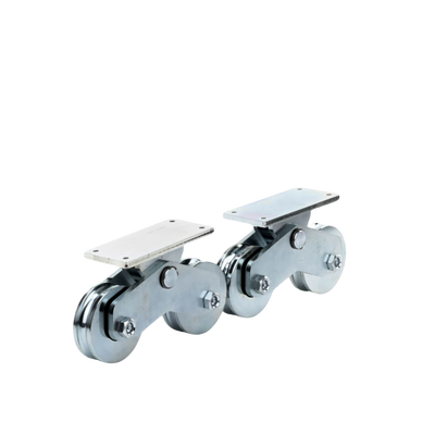 Rueda Doble de 12 cm / Capacidad Para Puertas de hasta 1200 kg / Canal Tipo "U"