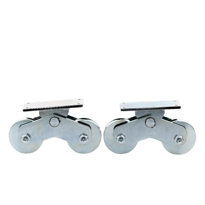 Rueda Doble de 12 cm / Capacidad Para Puertas de hasta 1200 kg / Canal Tipo "U"