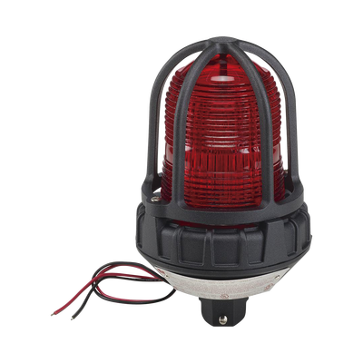 Luz estroboscópica para ubicaciónes peligrosas,  montaje tipo tubo, 12-24 VCD, color Rojo