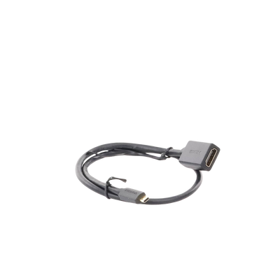Adaptador Micro HDMI a HDMI (HDMI Tipo D) / 18Gbps / 4K@60Hz / HDR / Tecnología 3D / ARC / Carcasa PC+ABS / HDCP / Longitud de 22 cm (8.66 pulgadas)