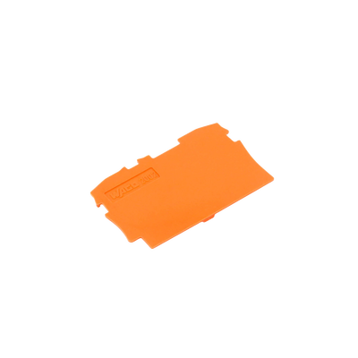 Placa Final e Intermedia / 0.8 mm Espesor / Naranja / Poliamida PA 66 / UL 94 V0 / Montaje Tipo Encajable / Aplicaciones Industriales y Ferroviarias