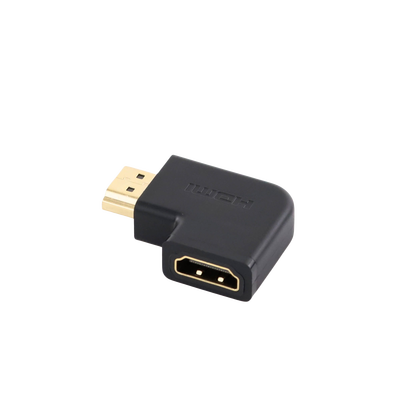 Adaptador HDMI Tipo L Macho a Hembra / Hacia Abajo / HDMI 2.0 4K@60Hz / Proporciona Flexibilidad Sin Doblar los Cables HDMI