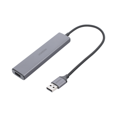 Convertidor USB-A 3.0 a 4 Puertos USB-A 3.0 / 5 Gbps Transferencia / Alimentación por USB-C / Compatibilidad Multiplataforma / Protección Cortocircuito y Sobrecorriente