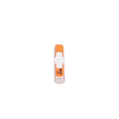 Conector de Instalación en Línea / CAGE CLAMP® con Palancas / 2 Polos / 4 mm² Máx. (12 AWG) / Transparente / 600V UL / 32A / IP20 / T85 85°C