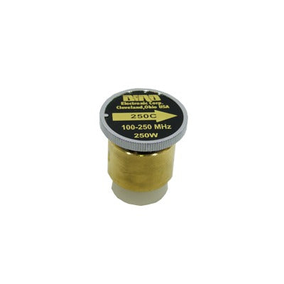 Elemento de 250 Watt en linea 7/8" para Wattmetro BIRD 43 en Rango de Frecuencia de 100 a 250 MHz.