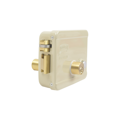 Cerradura Eléctrica / Incluye Llave /Con Botón integrado / Izquierda / Exterior