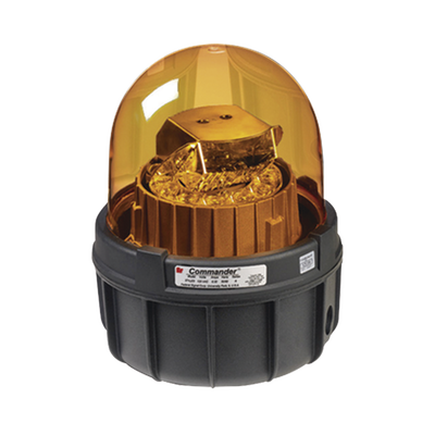 LED de advertencia giratorias Commander®, Tipo 4X, carcasa IP66 Listado por UL y cUL , 120 VCA, color ámbar, Para Ubicaciones y Ambientes Peligrosos