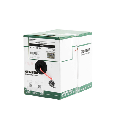 Bobina de 152 Metros (500 Pies) de Alambre / 4 x 18 AWG / Riser / Blindado / Tipo FPLR / Color Rojo / Para Aplicaciones en Sistemas de Detección de Incendio y Sistemas de Evacuación