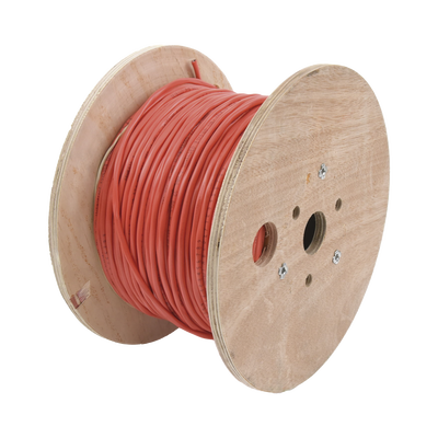 Carrete de 152 Metros (500 Pies) de Alambre / 2 x 14 AWG / Riser / BLINDADO / Tipo FPLR / Color Rojo / Para Aplicaciones en Sistemas de Detección de Incendio y Sistemas de Evacuación
