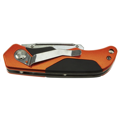 Navaja Multiusos Plegable de Uso Rudo con Botón de Expulsión y Cortacables.