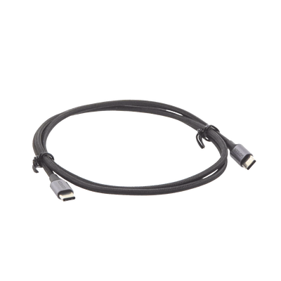 Cable USB-C a USB-C | 1 Metro (3.28 Pies) | Transferencia de Datos de 480 Mbps | Carga Rápida de Hasta 60W | QC 4.0/3.0/2.0 | PD3.0 | FPC | AFC | Protección Integrada | Caja de Aluminio | Nylon Trenzado | Color Negro