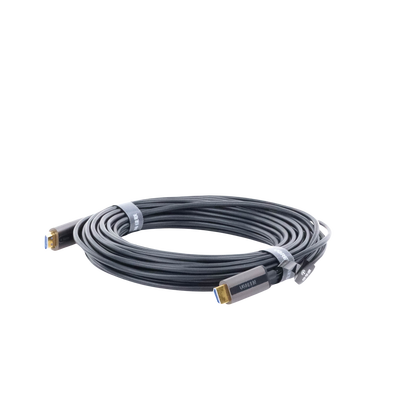 Cable HDMI de 15 Metros (49.21 Pies) por Fibra Óptica 4K@60Hz | Fibra de 4 Núcleos + Cobre EstaÑado de 7 Núcleos | Compatible con HDMI 2.0 | Alta Velocidad 18 Gbps | 3D | HDR | Carcasa de Zinc | Premium | 2 AÑos de GarantÍa