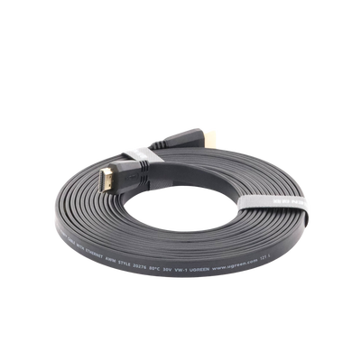 Cable HDMI 2.0 Plano de 5 Metros (16.40 Pies) / 4K@60Hz / HDR / 3D / HEC (Canal Ethernet HDMI) / ARC (Canal de Retorno de Audio) / Color Profundo de 48 Bits / Audio de 32 Canales / HDCP / Audio Dolby True HD 7.1 / 18 Gbps / EstaÑado y Triple Blindaje / A