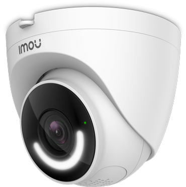 IMOU Turret (IPC-T26EN-0280B-imou) - Cámara IP Domo WiFi de 2MP con disuasión activa, sirena integrada, LED de alta potencia, micrófono, audio bidireccional, detección de humanos, IR 30m, IP67 y ranura MicroSD.