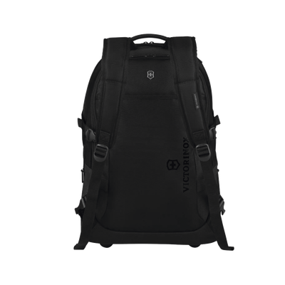 Mochila VX Sport EVO con Ruedas, Mango Telescópico y Correas al Hombro. Fabricada en Poliéster Negro repelente al Agua. Backpack on Wheels.