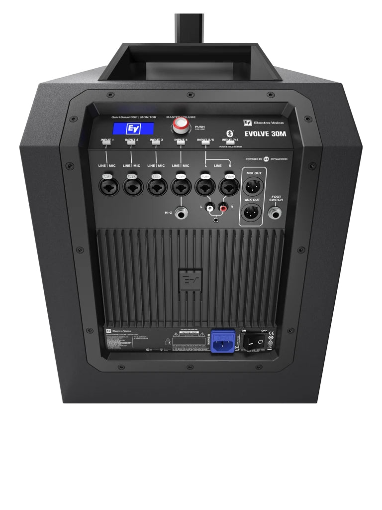 ElectroVoice M_EVOLVE30MUS - Sistema Amplificado de Columna EVOLVE 30M 8CH / Bluetooth / Columna 6x2.8" / Subwoofer 10" / Negro