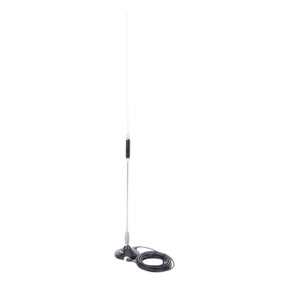 Antena Móvil para Rango de Frecuencia de Banda Civil (CB) 26.960 - 27.400 MHz.