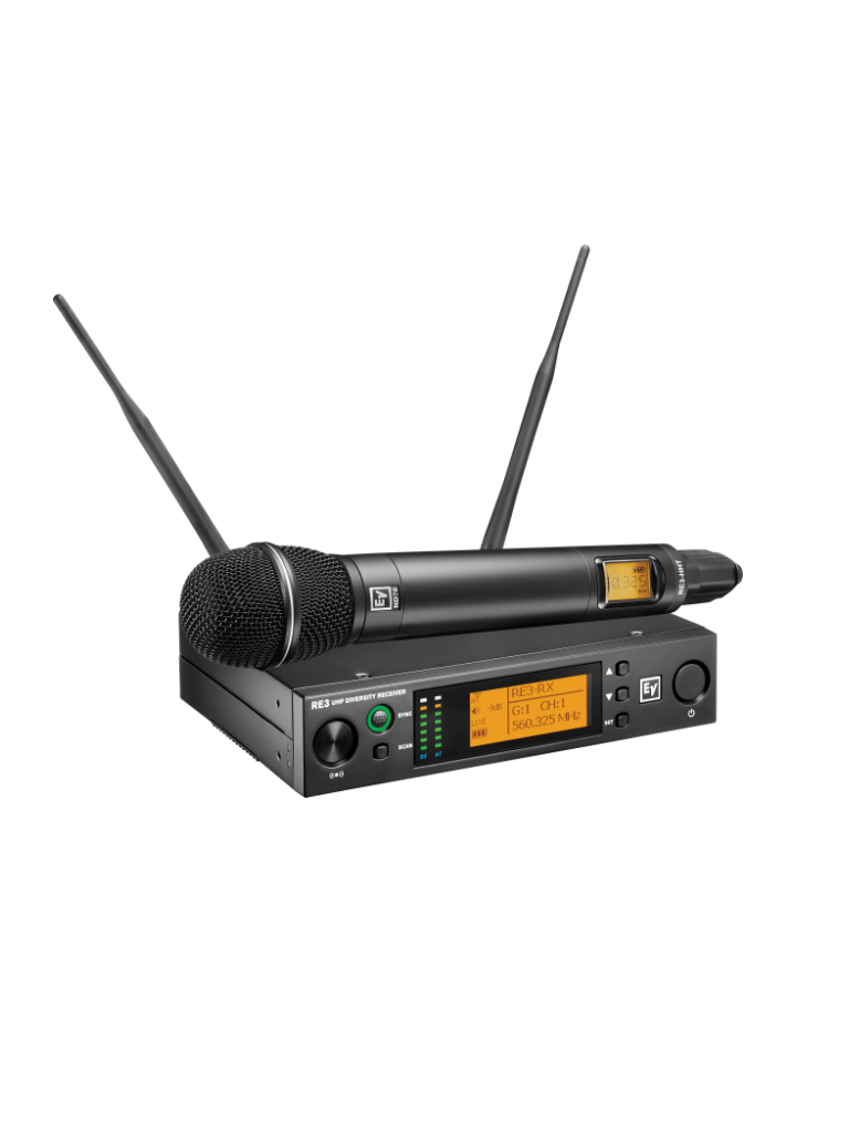 ElectroVoice M_RE3ND766M - Set de Micrófono Inalámbrico RE3 / Unidad de Mano Cardioide ND76 / 653-663 MHz