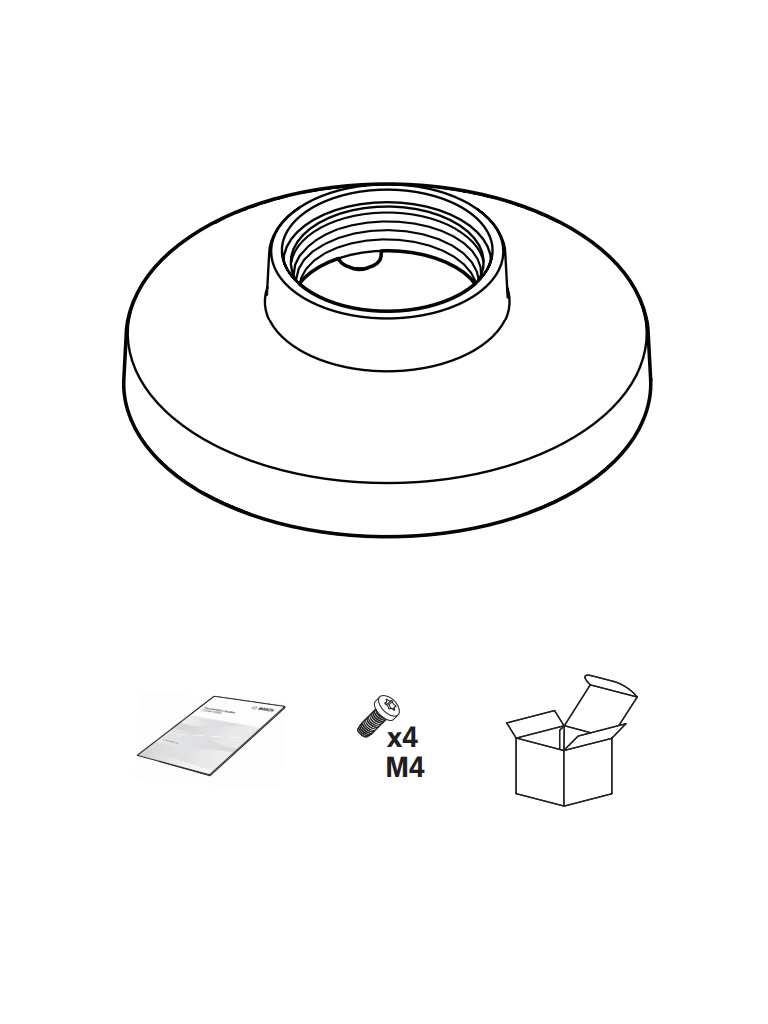 BOSCH V_NDA3082PIP - Placa de interfaz colgante, 123mm