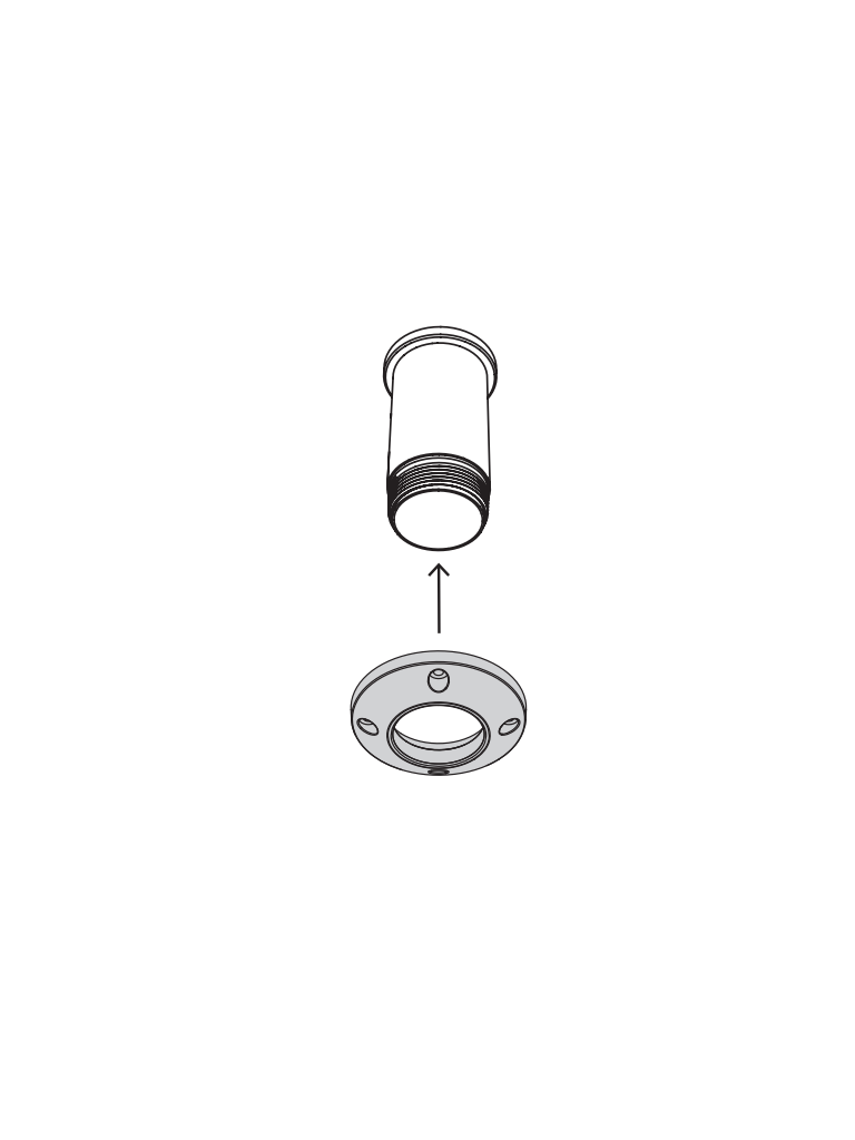 BOSCH V_NDAUPMTS - Soporte tubo colgante, 4" (11cm)