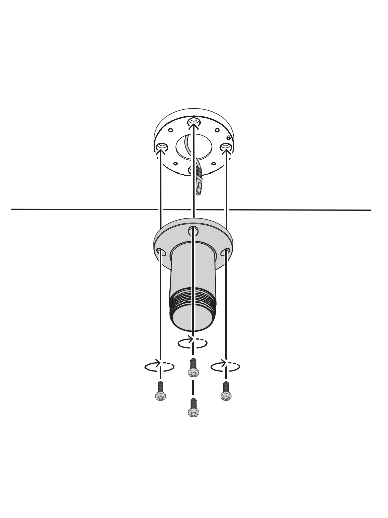 BOSCH V_NDAUPMTS - Soporte tubo colgante, 4" (11cm)