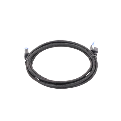 Cable Ethernet Cat8 CLASS F/FTP Redondo con Malla de Nylon 2 Metros (6.56 Pies)