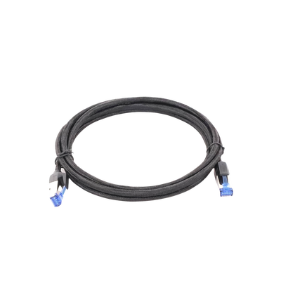 Cable Ethernet Cat8 CLASS F/FTP Redondo con Malla de Nylon 2 Metros (6.56 Pies)