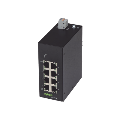Switch Industrial ECO / 8 Puertos Gigabit 1000Base-T / Montaje Riel DIN / IP30 / -40°C a +70°C / Protección Sobretensión / Auto MDI-X