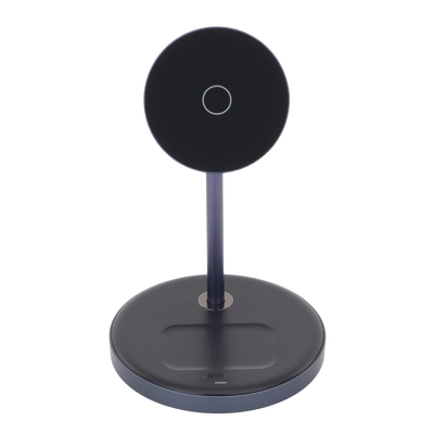 Soporte de Carga Inalámbrica | 3 en 1 | Compatible con MagSafe | Perfecto para iPhone y  AirPods | Carga Rápida Adaptativa /Simultanea | Múltiples Protecciones | Luz Indicadora LED | Aleación de Aluminio | Incluye Cable