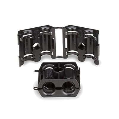 Sujetador Doble para Cable con Diámetro de 9 a 12 mm (0.35 a 0.47 Pulgadas). Paquete de 10 Piezas