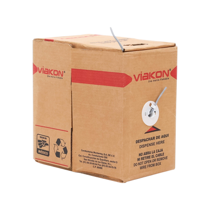 Bobina de 305 Metros (1000 Pies) / Cable de Cobre / 4 X 18 AWG / Tipo Alarmas UL / Para Interior / Color Gris / Para Aplicaciones de Alarmas de Intrusión / Interfonos / TV Porteros / y Multi-Propósito / Hecho en México
