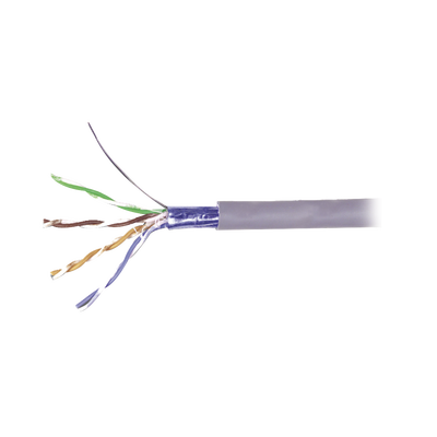 Bobina de Cable Blindado F/UTP de 4 Pares, Cat5e, Cobre, PVC (CM), Color Gris, Reel-In-Box, 305M