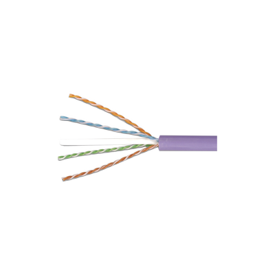 Bobina de Cable UTP Reelex, de 4 Pares, Alto Desempeño Cat6, LS0H (Bajo Humo, Cero Halógenos), Color Violeta, 23 AWG, 305 Metros (1000 Pies)