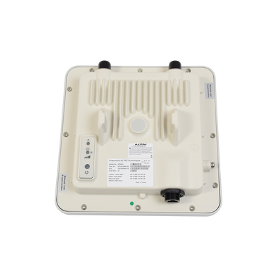 Punto de Acceso Super WiFi, Doble Banda, Conectorizado en 2.4 GHz (Hasta 600 m con Antena de 12 dBi), Hasta 300 m con Antena Integrada de 16 dBi en 5 GHz.