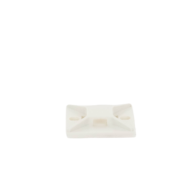 Montaje-Sujetador Para Cable de 4 Vías, con Adhesivo, 25.4 x 25.4mm (1in x 1in), Color Blanco, Uso en Interior, 1 pieza