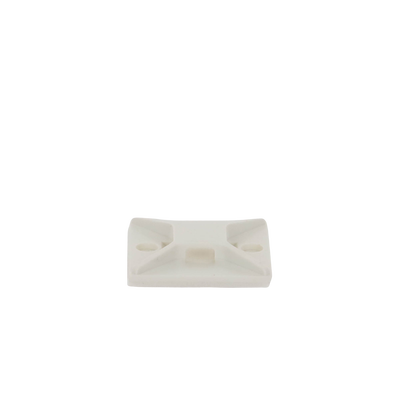 Montaje-Sujetador Para Cable de 4 Vías, con Adhesivo, 25.4 x 25.4mm (1in x 1in), Color Blanco, Uso en Interior, 1 pieza